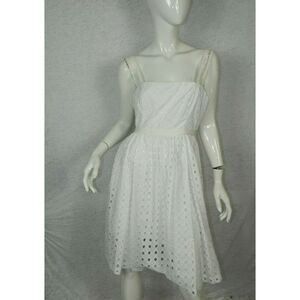Donna Morgan Dress Size 4 White Eyelet  Lace Straps‎